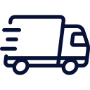 Shipping truck icon representing same-day dispatch for peptide orders