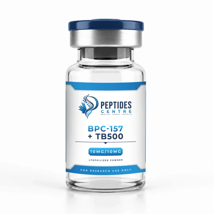 BPC-157 + TB-500 10mg peptide blend vial from Peptides Centre Canada.