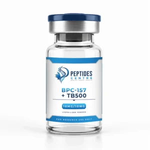 BPC-157 + TB-500 10mg peptide blend vial from Peptides Centre Canada.