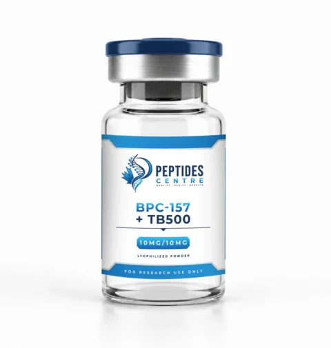 BPC-157 + TB-500 10mg peptide blend vial from Peptides Centre Canada.