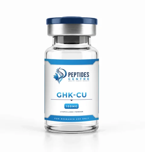 GHK-Cu 100mg copper peptide vial from Peptides Centre Canada.